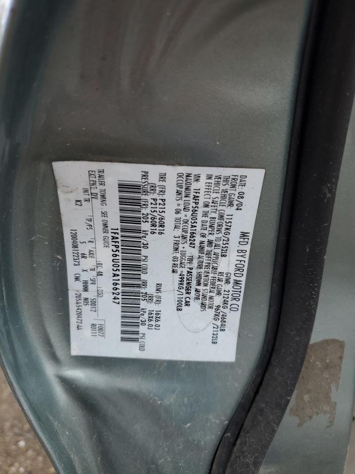 2005 Ford Taurus Sel VIN: 1FAFP56U05A166247 Lot: 53561755