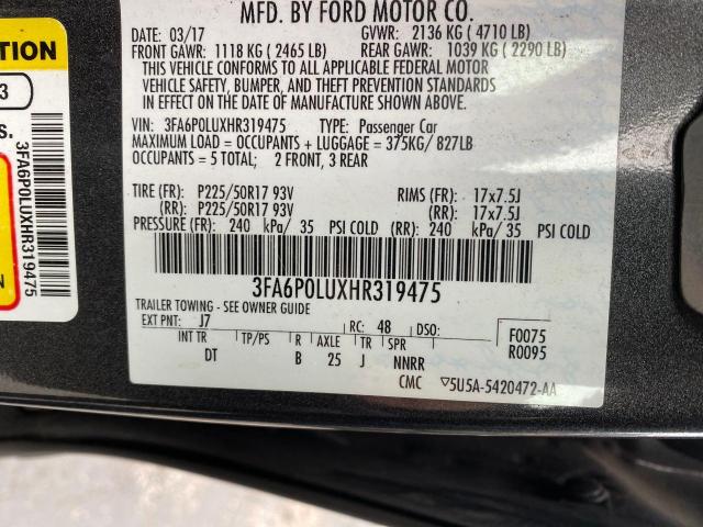 2017 FORD FUSION SE HYBRID