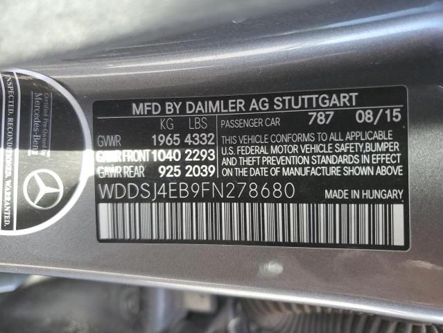 2015 MERCEDES-BENZ CLA 250