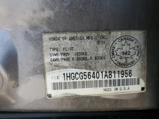 2001 HONDA ACCORD LX