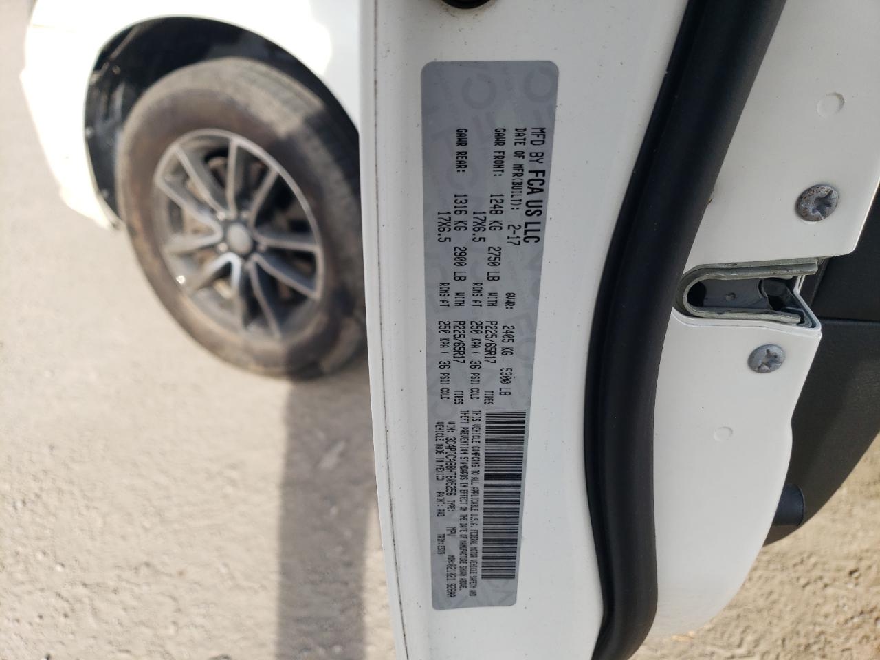 2017 Dodge Journey Se VIN: 3C4PDCAB8HT605256 Lot: 53279445
