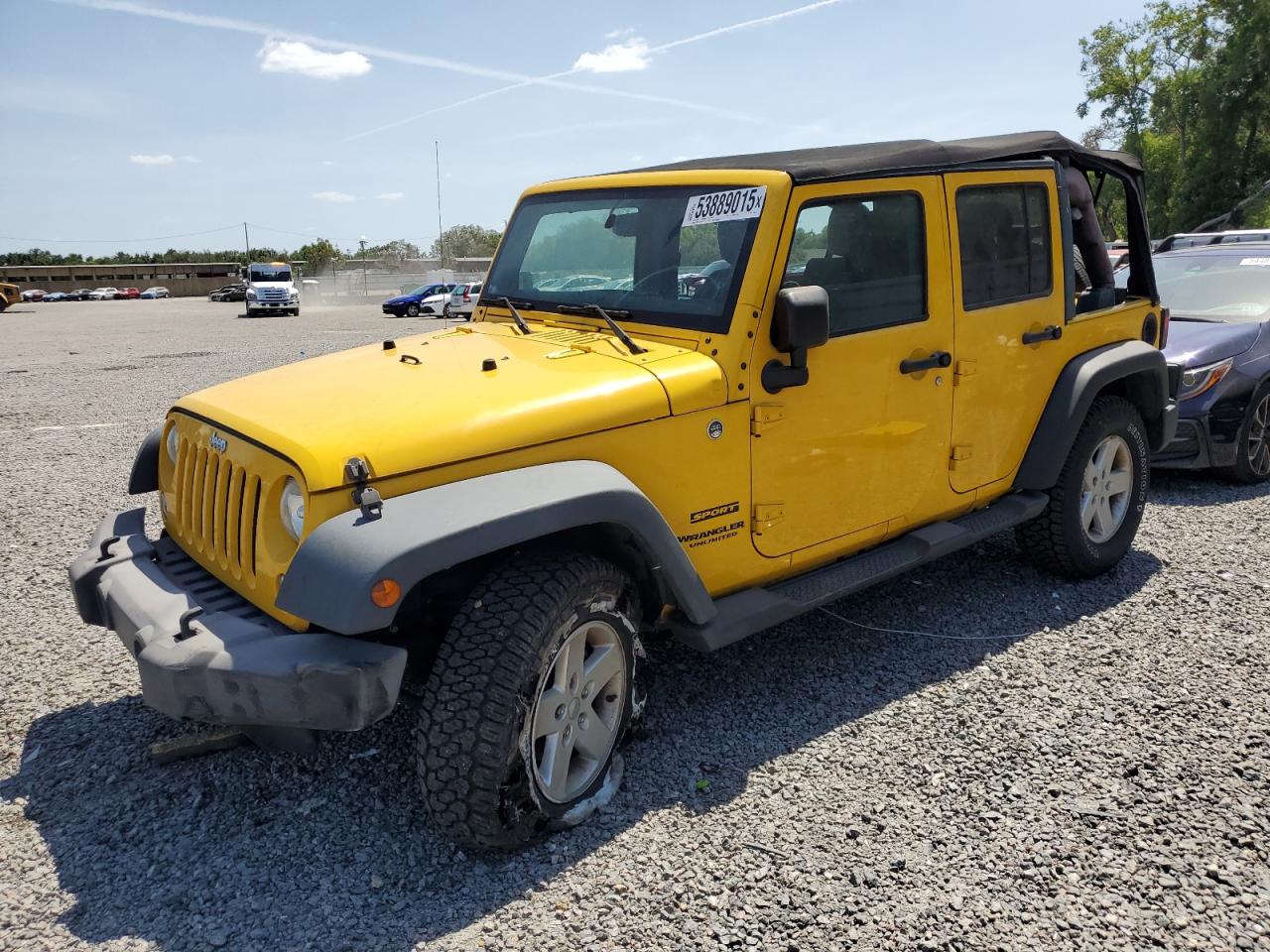 2015 Jeep Wrangler Unlimited Sport de vânzare în Riverview, FL - Side