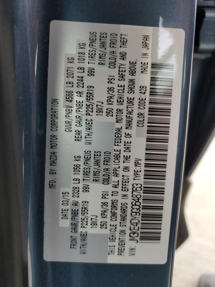 2016 Mazda Cx-5 Gt VIN: JM3KE4DY9G0648763 Lot: 54785985