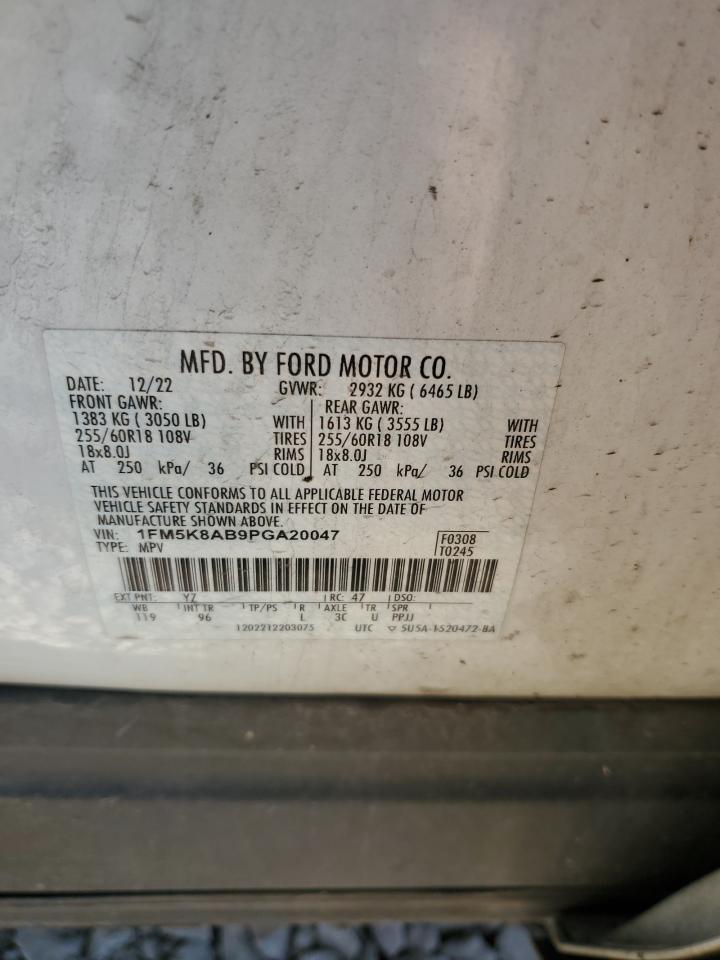 1FM5K8AB9PGA20047 FORD EXPLORER 2023