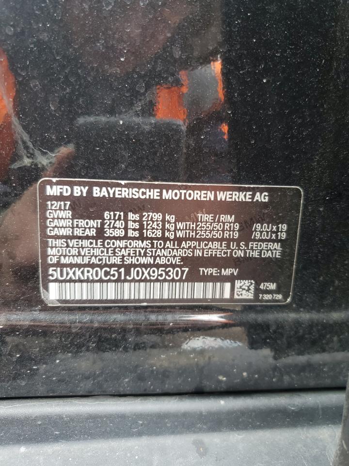 5UXKR0C51J0X95307 2018 BMW X5 xDrive35I