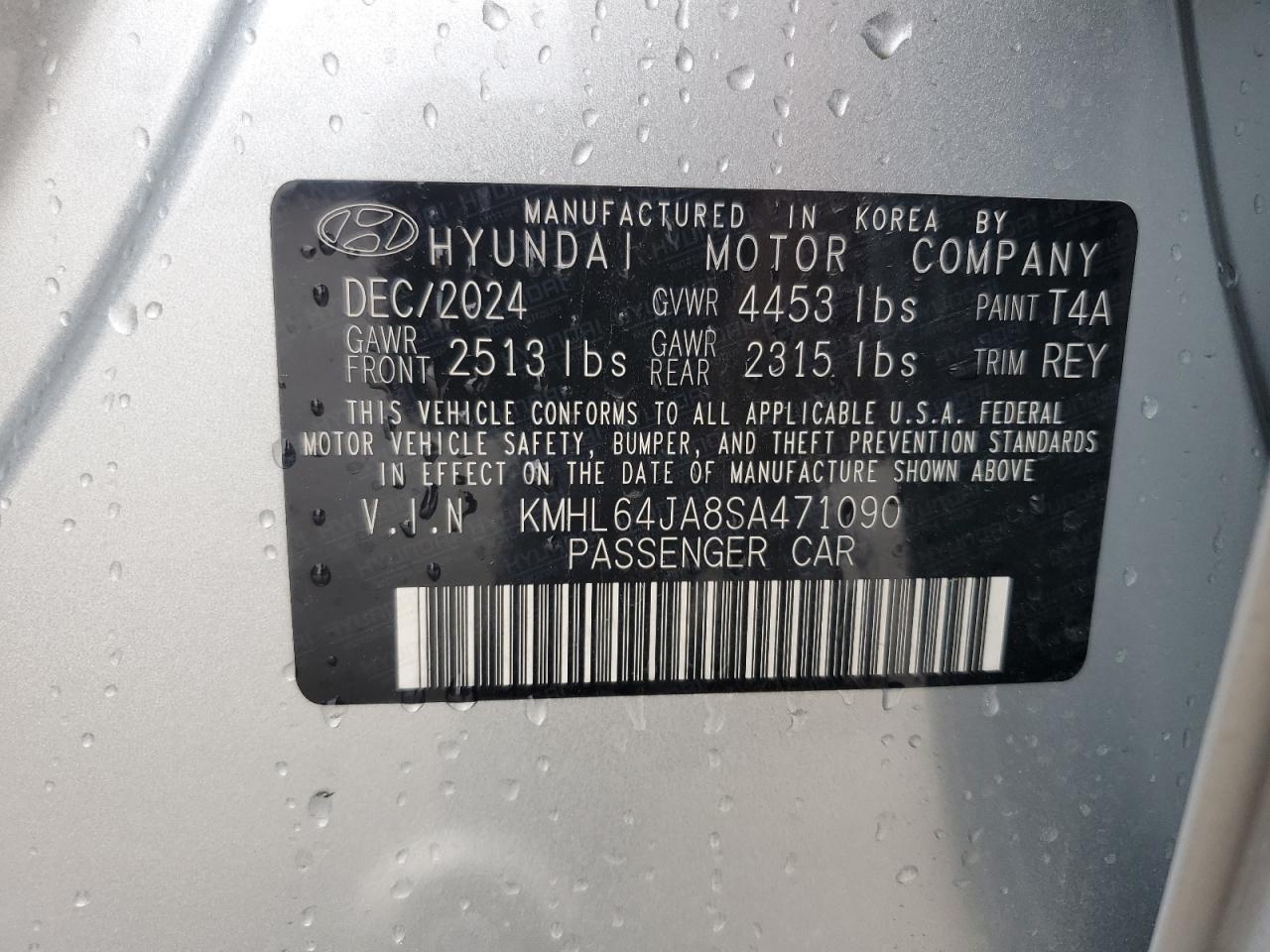 2025 Hyundai Sonata Sel VIN: KMHL64JA8SA471090 Lot: 51631645
