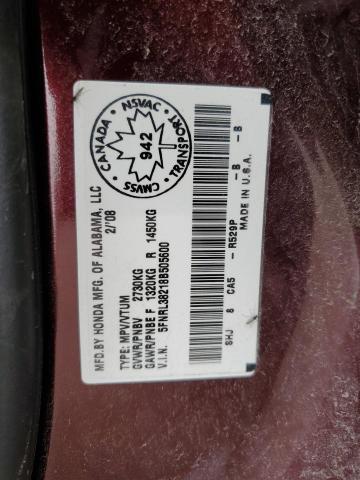 2008 HONDA ODYSSEY LX