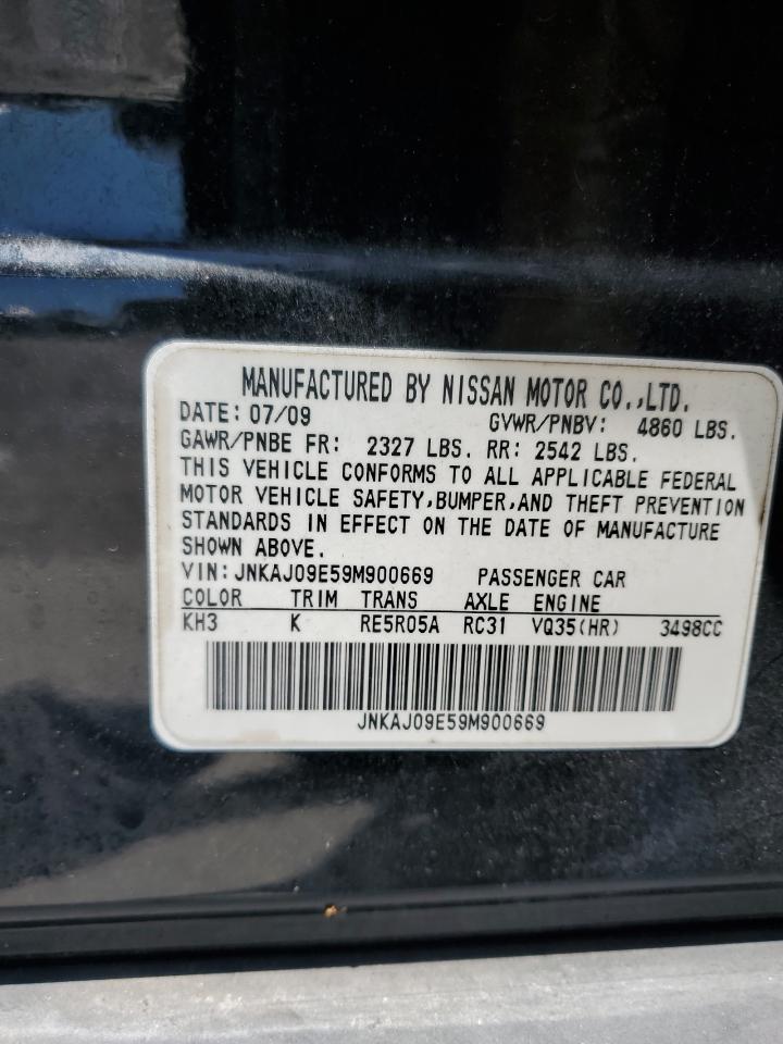 2009 Infiniti Ex35 Base VIN: JNKAJ09E59M900669 Lot: 54713715