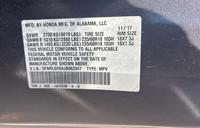 2018 HONDA ODYSSEY EX