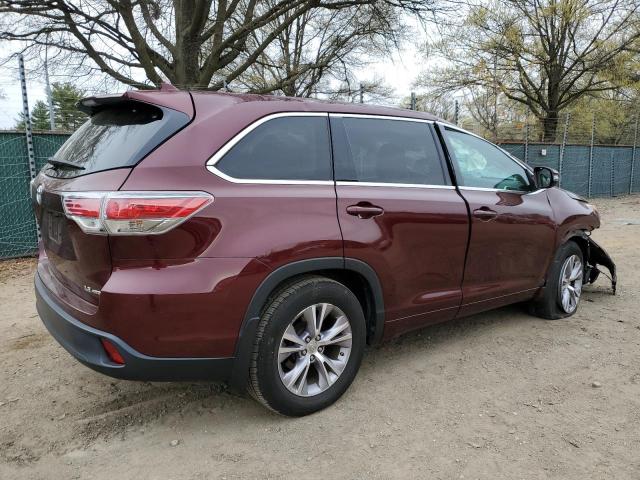 Parquets TOYOTA HIGHLANDER 2015 Burgundy