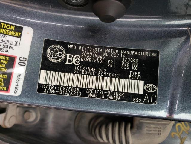 2014 TOYOTA COROLLA L