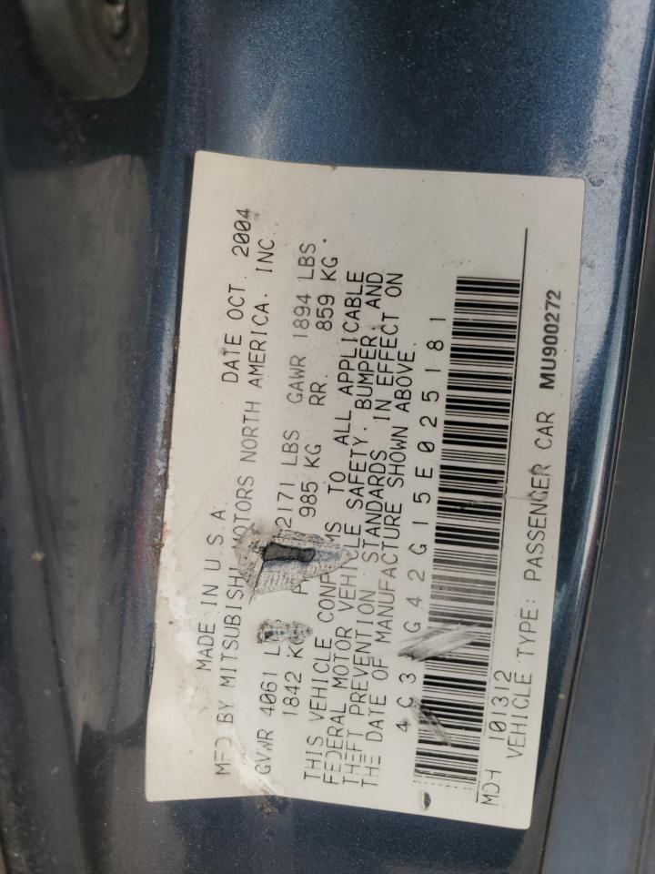 2005 Chrysler Sebring VIN: 4C3AG42G15E025161 Lot: 53842345
