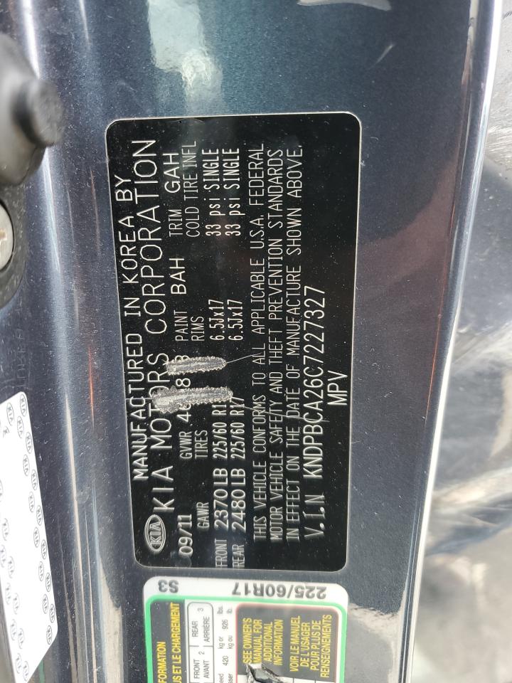 2012 Kia Sportage Lx VIN: KNDPBCA26C7227327 Lot: 53159915