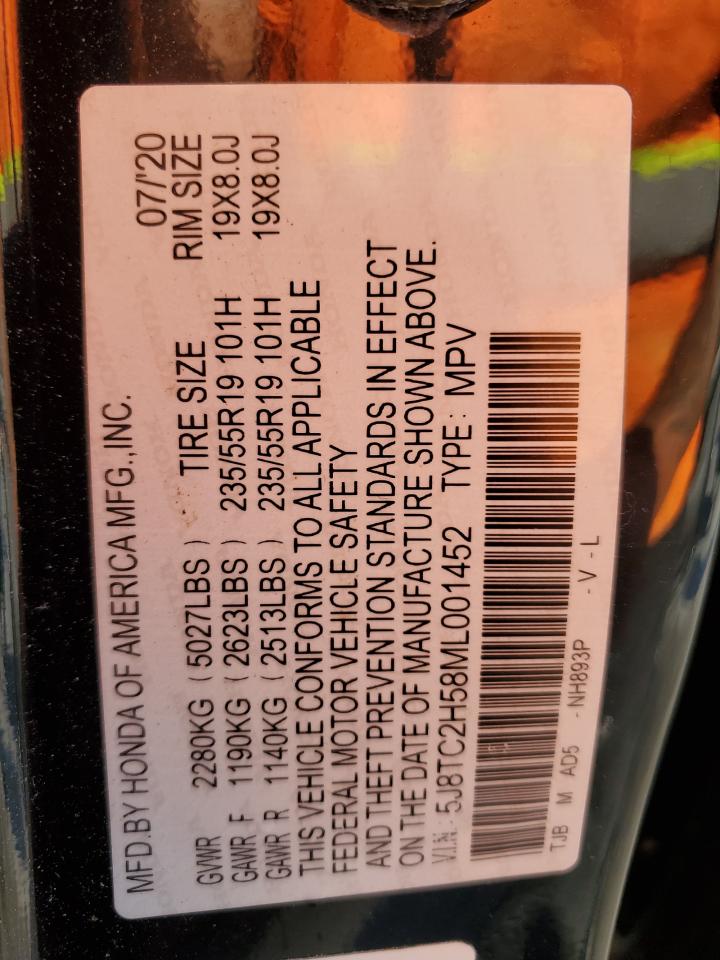 2021 Acura Rdx Technology VIN: 5J8TC2H58ML001452 Lot: 52081655