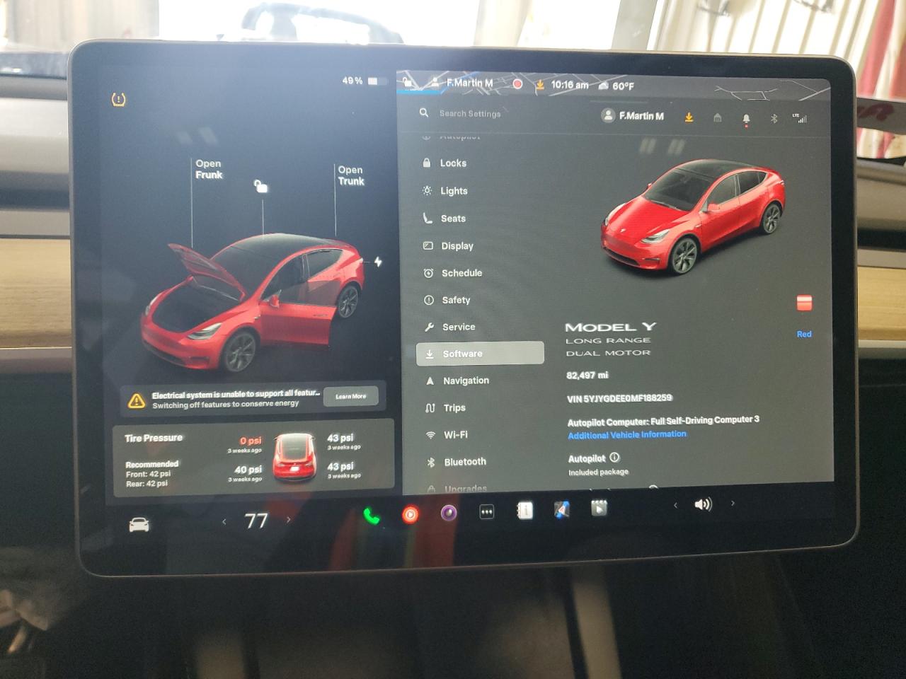 2021 Tesla Model Y VIN: 5YJYGDEE0MF188259 Lot: 53943725