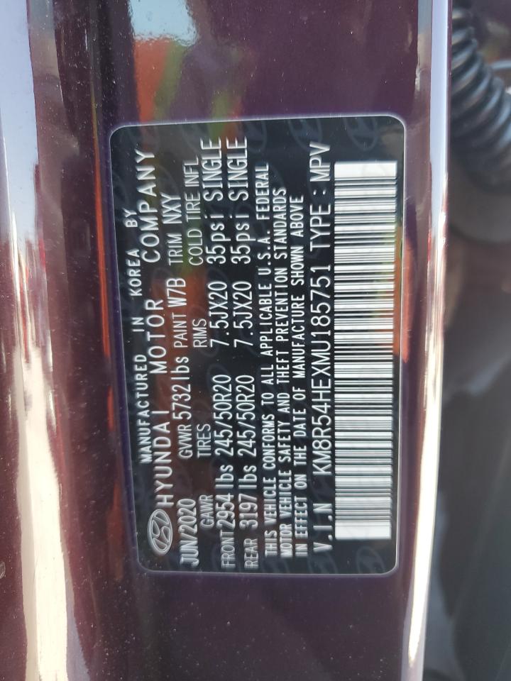 2021 Hyundai Palisade Limited VIN: KM8R54HEXMU185751 Lot: 54606695