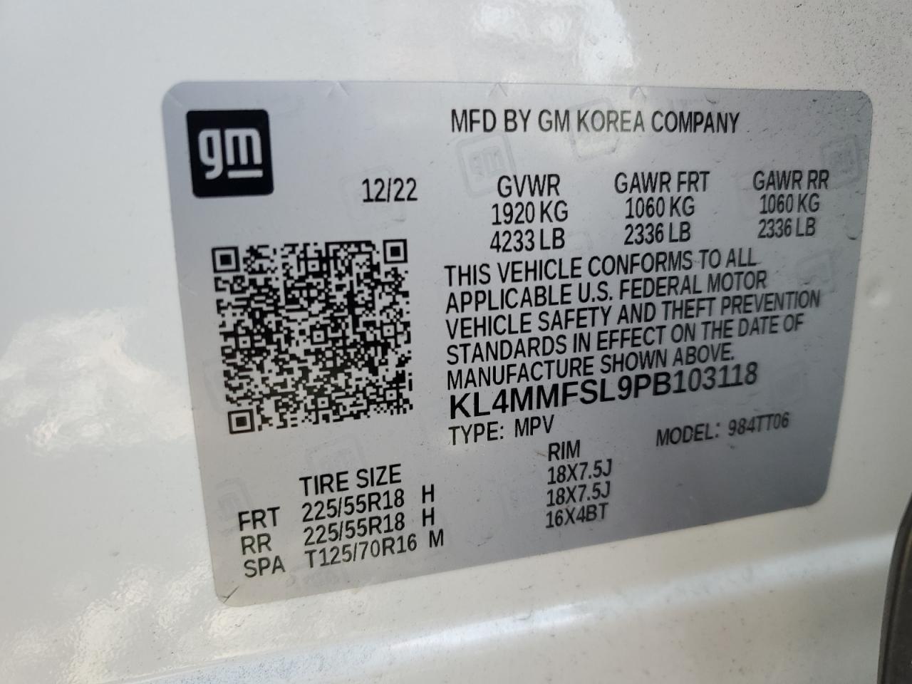 KL4MMFSL9PB103118 2023 Buick Encore Gx Essence