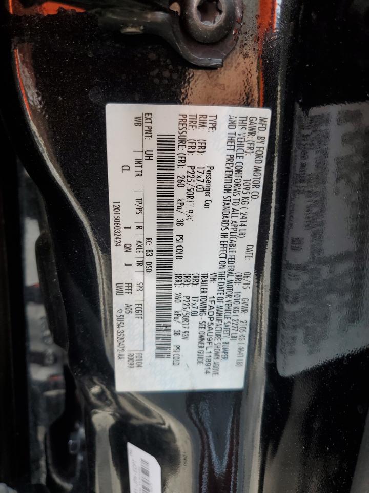 2015 Ford C-Max Se VIN: 1FADP5AU9FL118914 Lot: 54034885