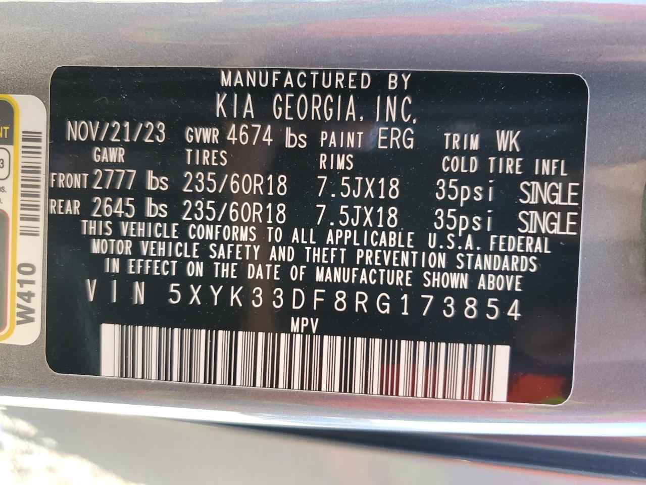 2024 Kia Sportage Ex VIN: 5XYK33DF8RG173854 Lot: 53342225