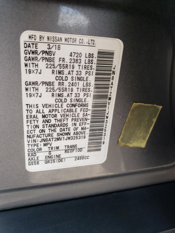 JN8AT2MV1JW325319 NISSAN ROGUE 2018