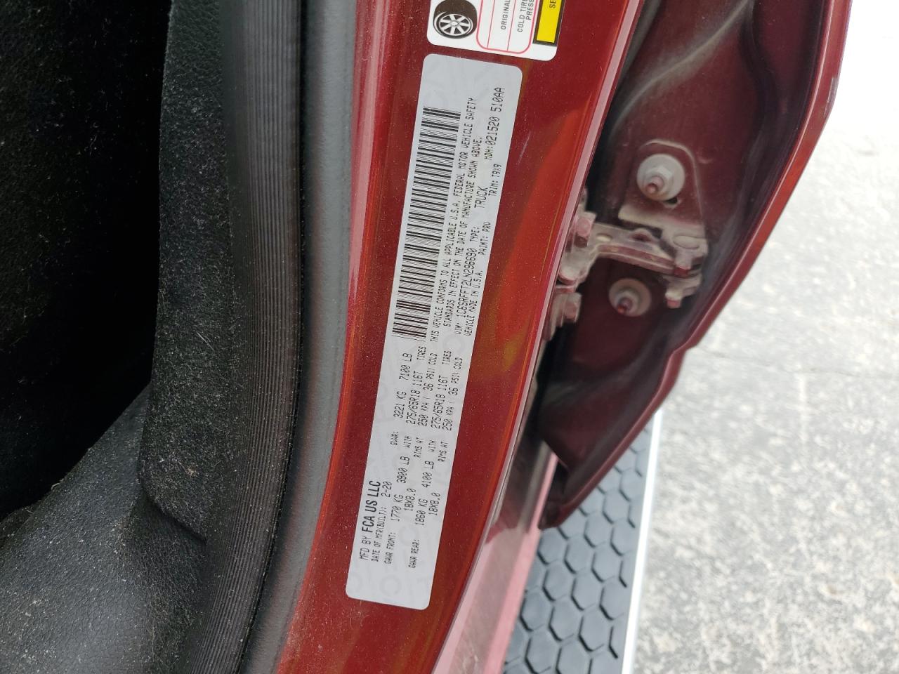 2020 Ram 1500 Big Horn/Lone Star VIN: 1C6SRFFT2LN296690 Lot: 53740185