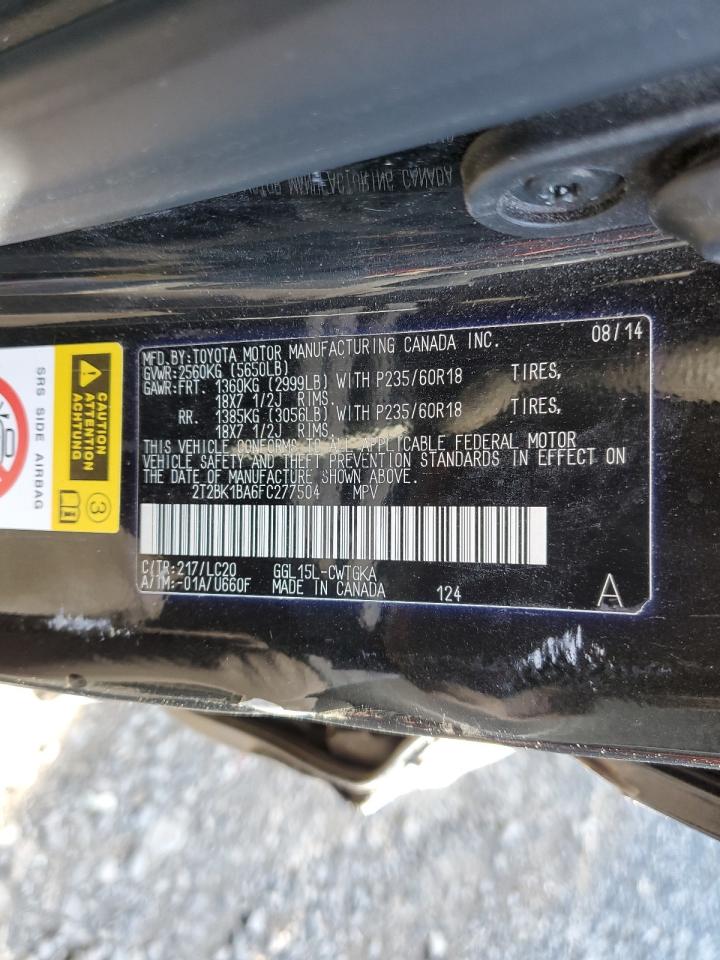 2015 Lexus Rx 350 Base VIN: 2T2BK1BA6FC277504 Lot: 53626945