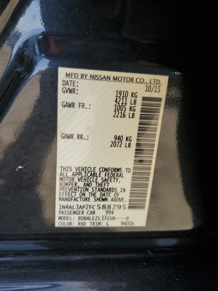 2015 Nissan Altima 2.5 VIN: 1N4AL3AP2FC588795 Lot: 54096295