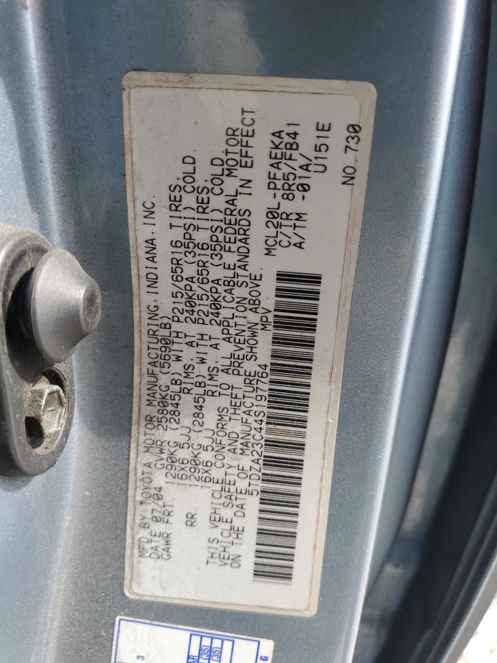 2004 Toyota Sienna Ce VIN: 5TDZA23C44S197764 Lot: 54855865