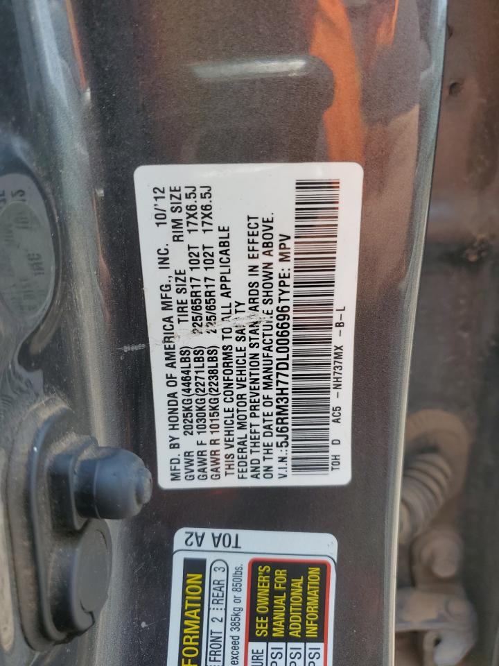 2013 Honda Cr-V Exl VIN: 5J6RM3H77DL006696 Lot: 53654445