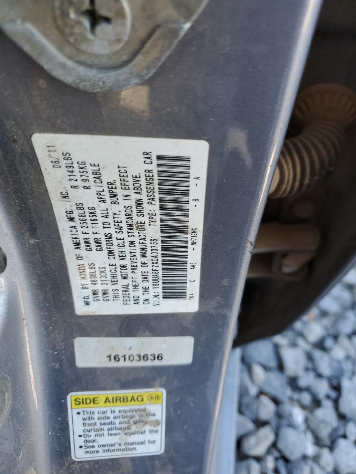 2012 Acura Tl VIN: 19UUA8F2XCA007561 Lot: 53117175