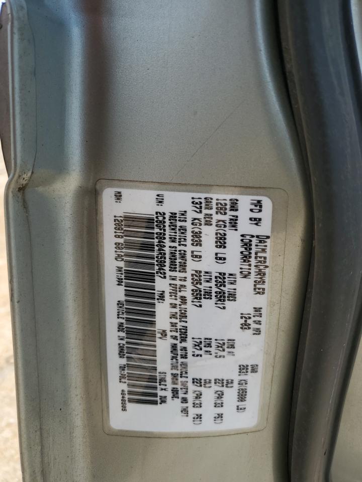 2004 Chrysler Pacifica VIN: 2C8GF68404R590427 Lot: 54842195