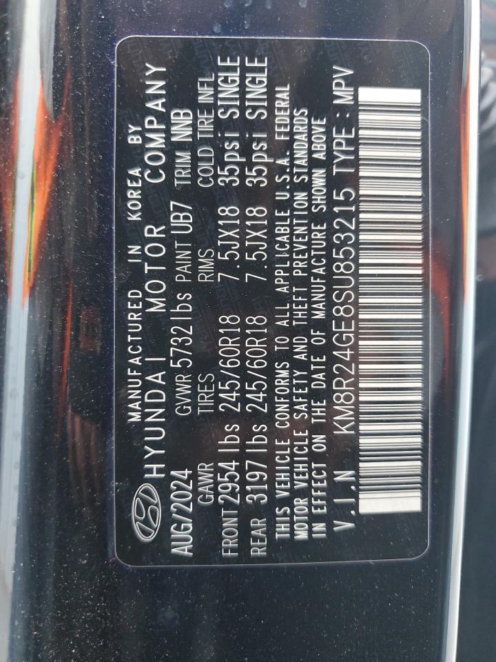 2025 Hyundai Palisade Sel VIN: KM8R24GE8SU853215 Lot: 53134945