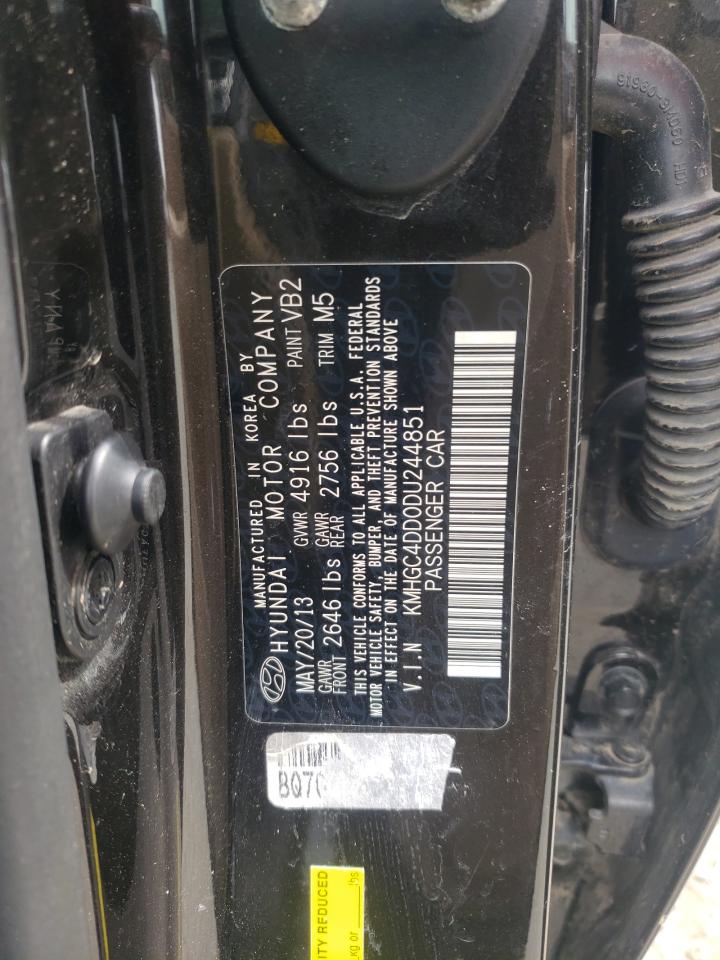 2013 Hyundai Genesis 3.8L VIN: KMHGC4DD0DU244851 Lot: 51528625