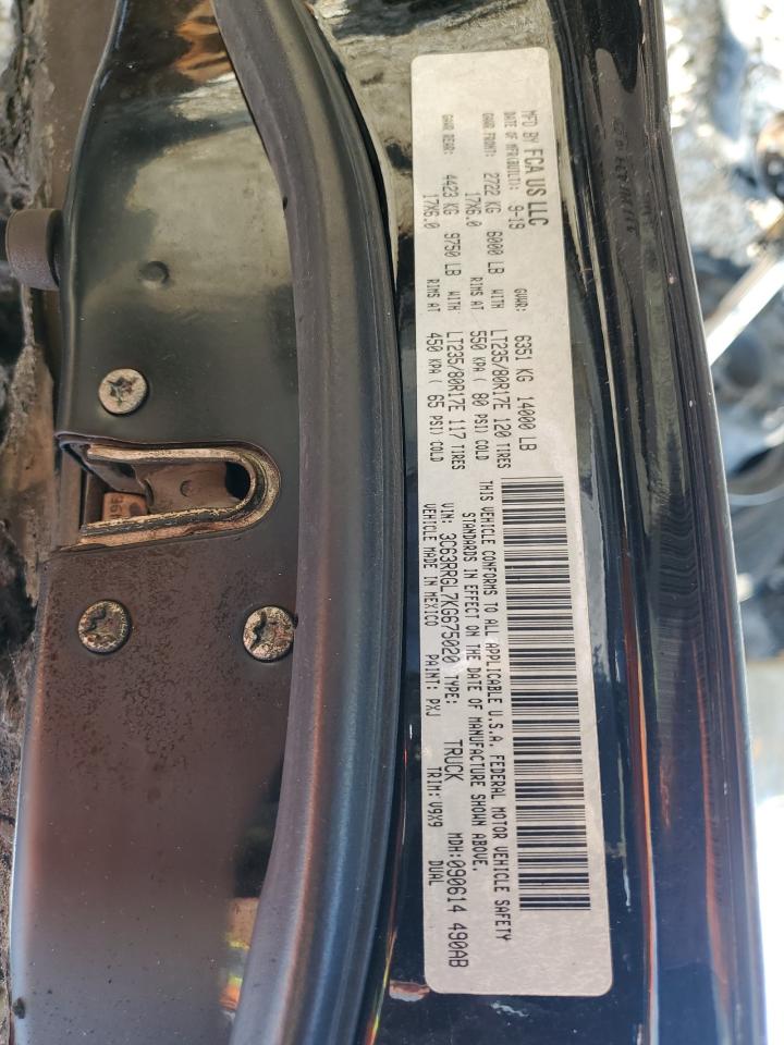 2019 Ram 3500 Tradesman VIN: 3C63RRGL7KG675020 Lot: 52754795
