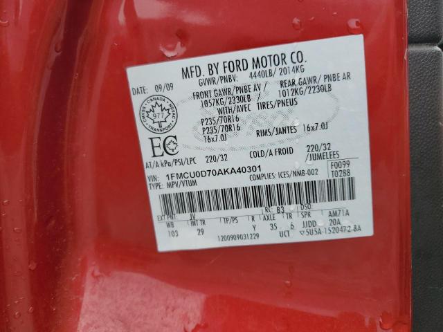 2010 FORD ESCAPE XLT