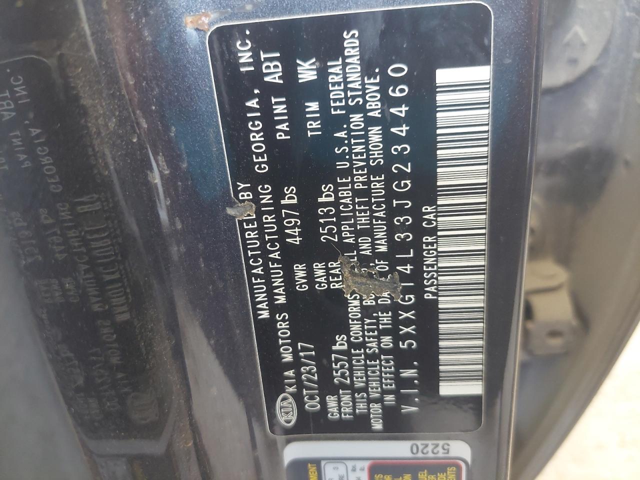 5XXGT4L33JG234460 - 2018 Kia OPTIMA - #54635225