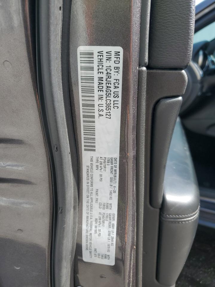 2020 Jeep Grand Cherokee Laredo VIN: 1C4RJEAG5LC365127 Lot: 53791425