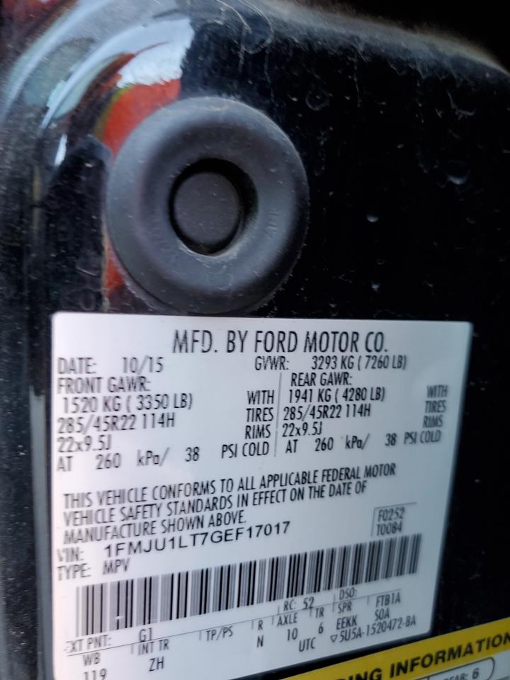 2016 Ford Expedition Platinum VIN: 1FMJU1LT7GEF17017 Lot: 49426955