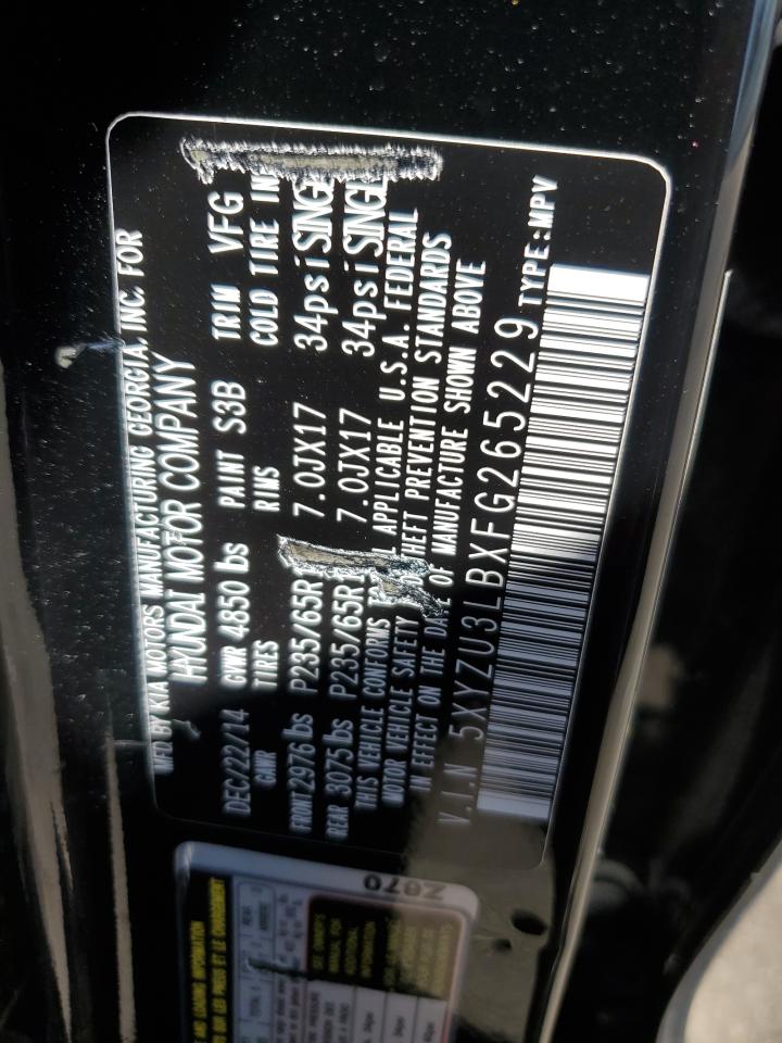 2015 Hyundai Santa Fe Sport VIN: 5XYZU3LBXFG265229 Lot: 54836895