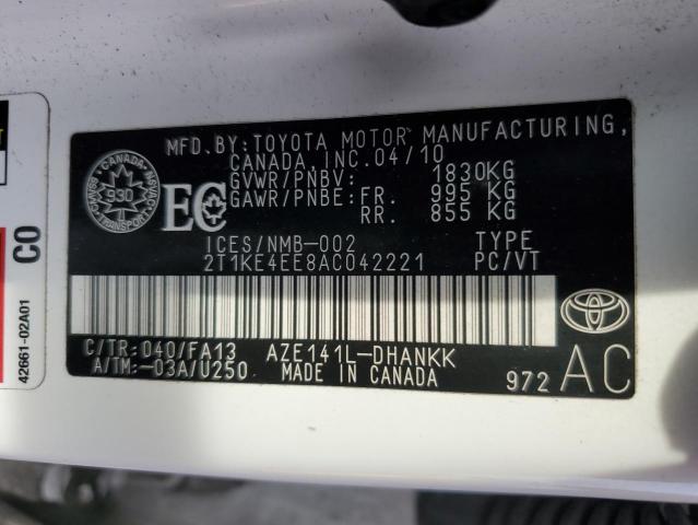 2010 TOYOTA COROLLA MATRIX S