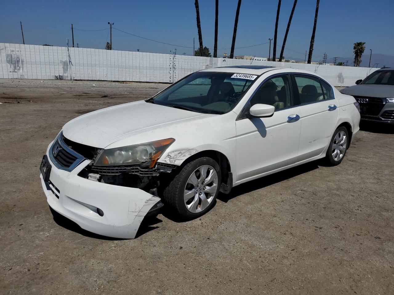 2008 Honda Accord Exl იყიდება Van Nuys-ში, CA - Front End