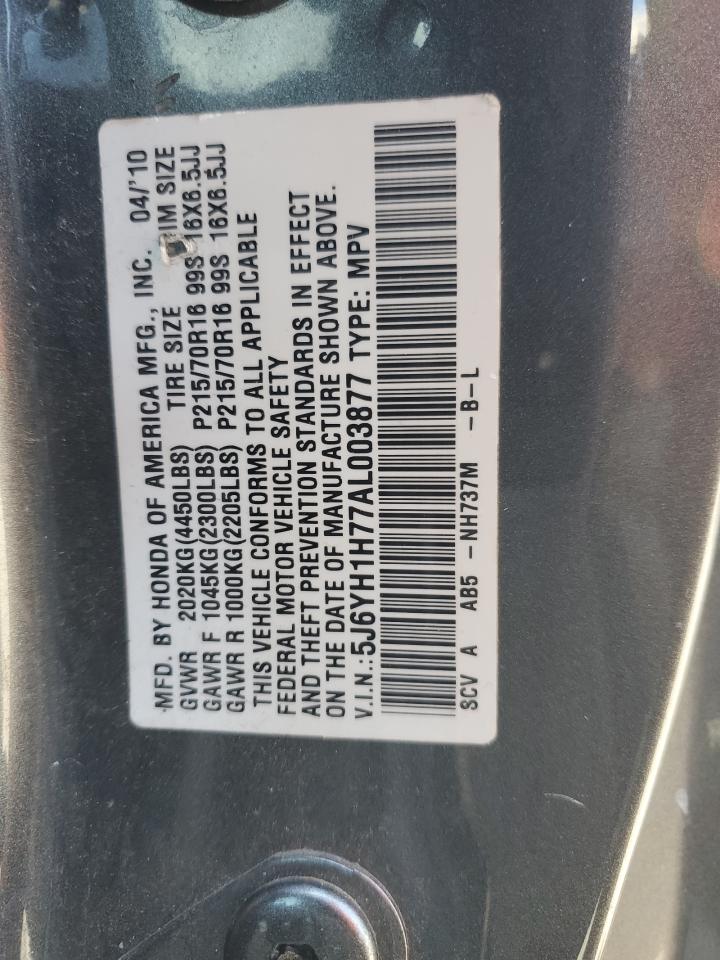 2010 Honda Element Ex VIN: 5J6YH1H77AL003877 Lot: 54893495