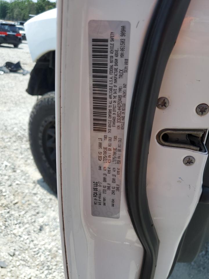 2017 Ram 2500 St VIN: 3C6UR5CL4HG753409 Lot: 52190475