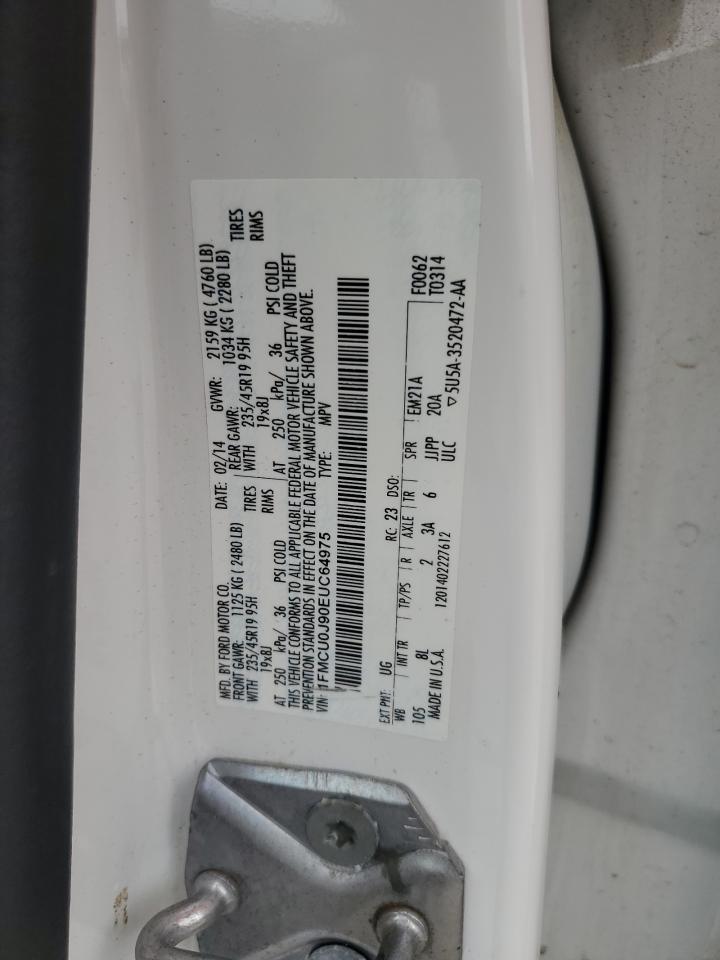 2014 Ford Escape Titanium VIN: 1FMCU0J90EUC64975 Lot: 54770665
