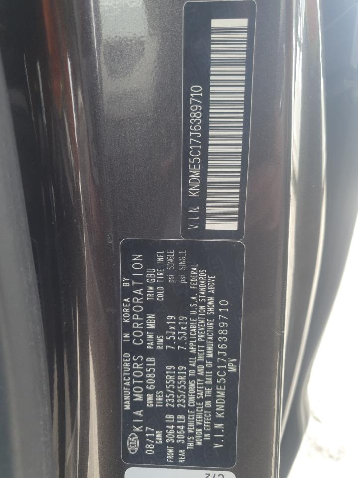2018 Kia Sedona Sxl VIN: KNDME5C17J6389710 Lot: 54372775