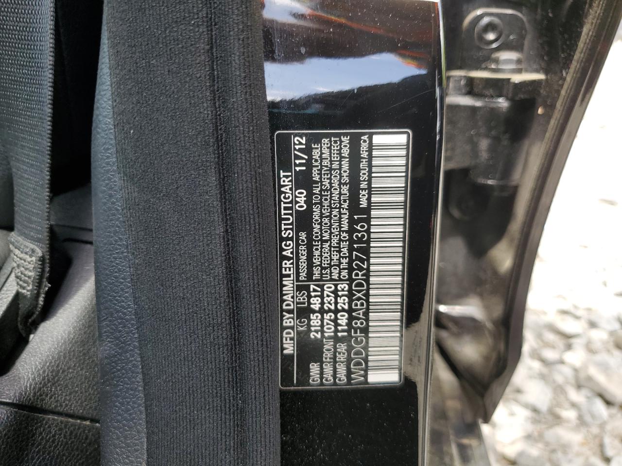 2013 Mercedes-Benz C 300 4Matic VIN: WDDGF8ABXDR271361 Lot: 54756625