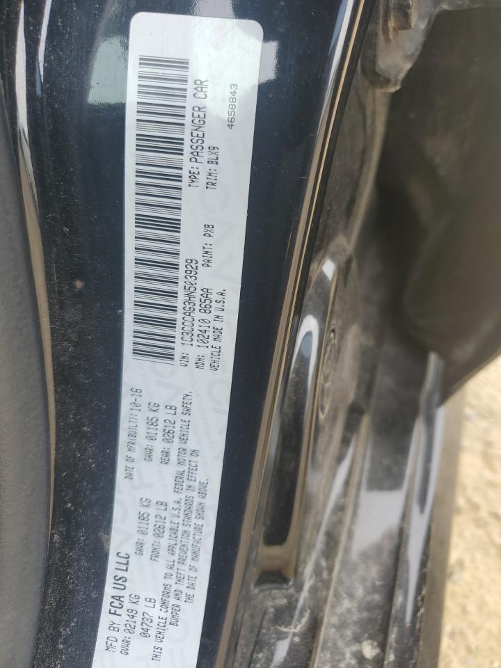 2017 Chrysler 200 Limited VIN: 1C3CCCAG3HN503929 Lot: 54170585