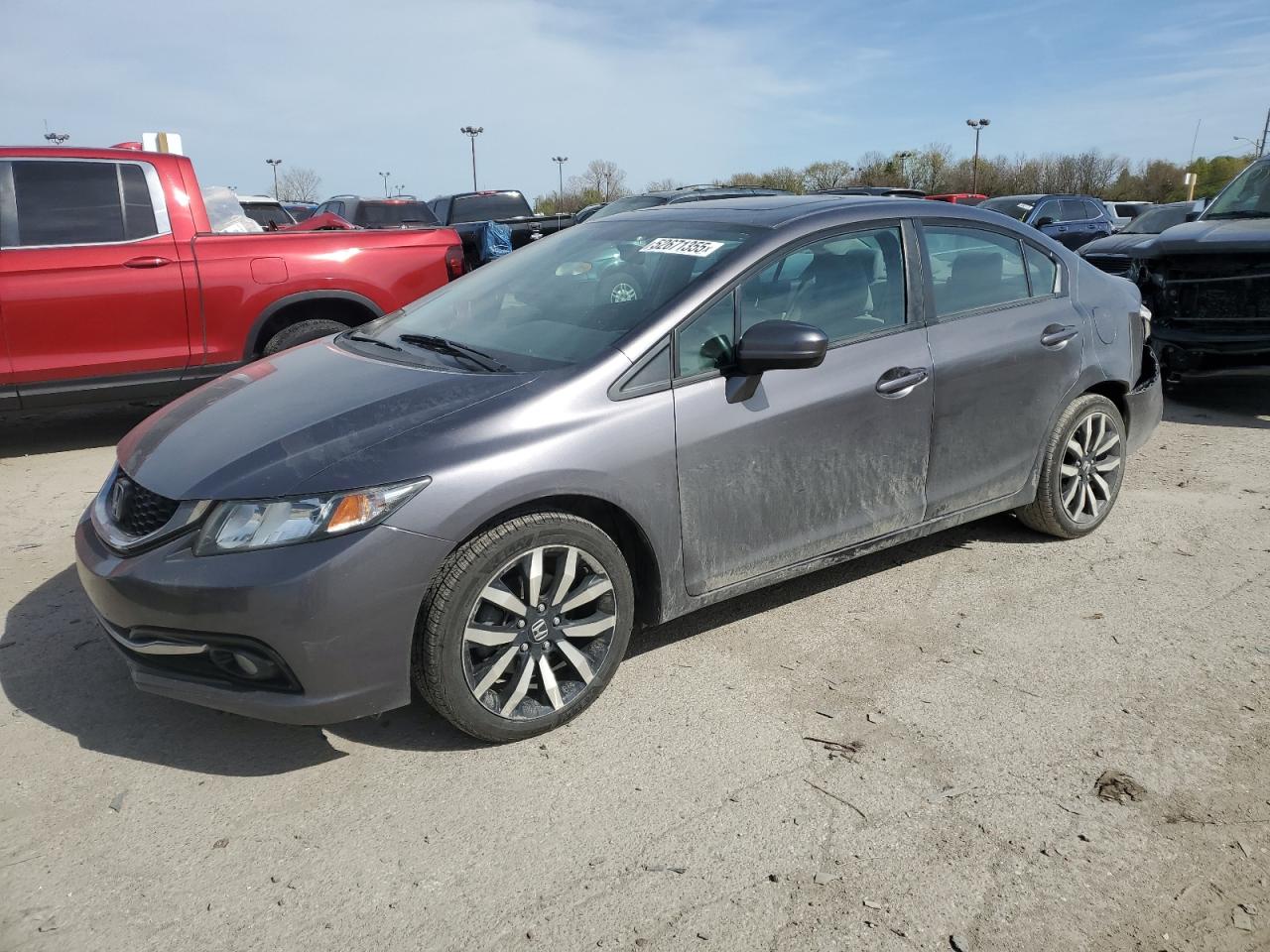 2014 Honda Civic Exl en Venta en Indianapolis, IN - Rear End