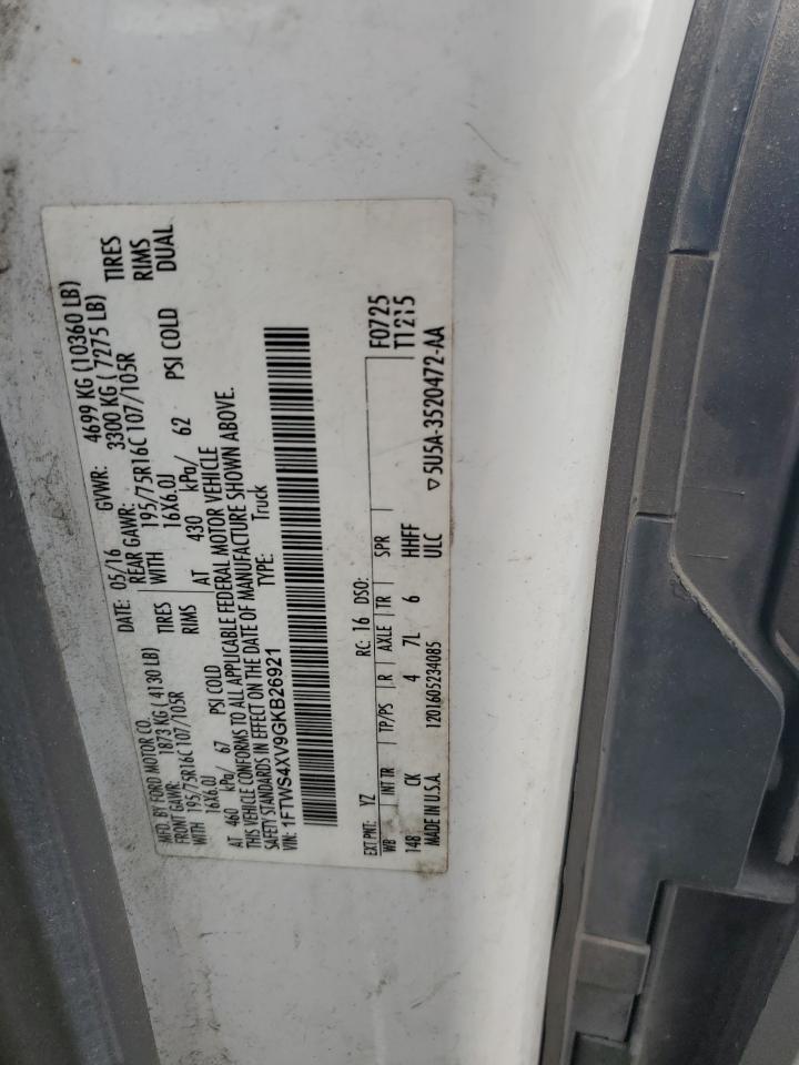 1ftws4xv9gkb26921 1FTWS4XV9GKB26921 2016 Ford Transit T-350 Hd