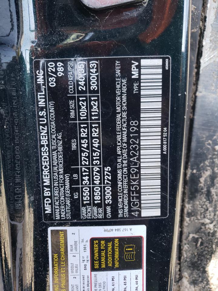 2020 Mercedes-Benz Gls 450 4Matic VIN: 4JGFF5KE9LA232198 Lot: 52897215